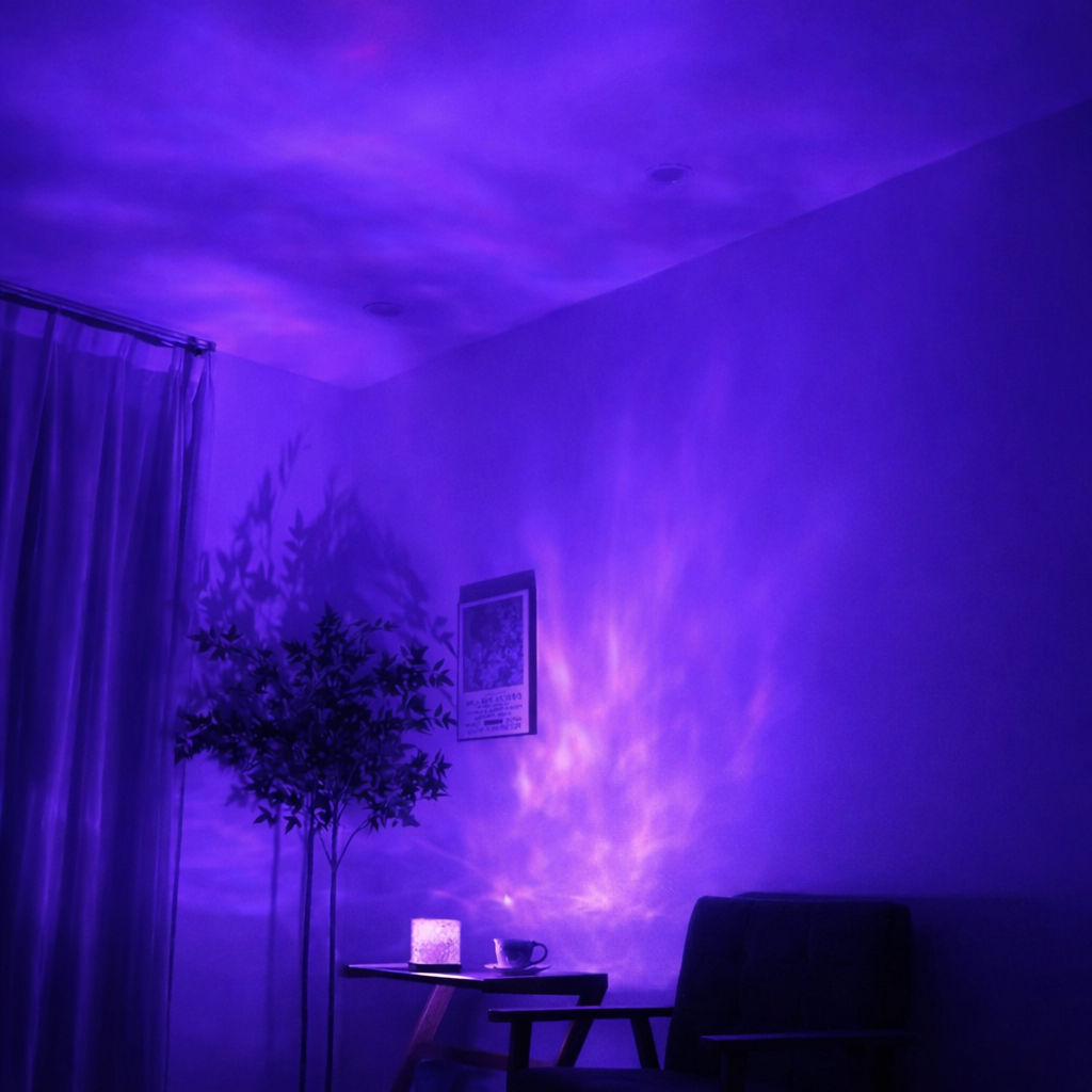 Rotating Water Ripple Night Light – Aura Lamp