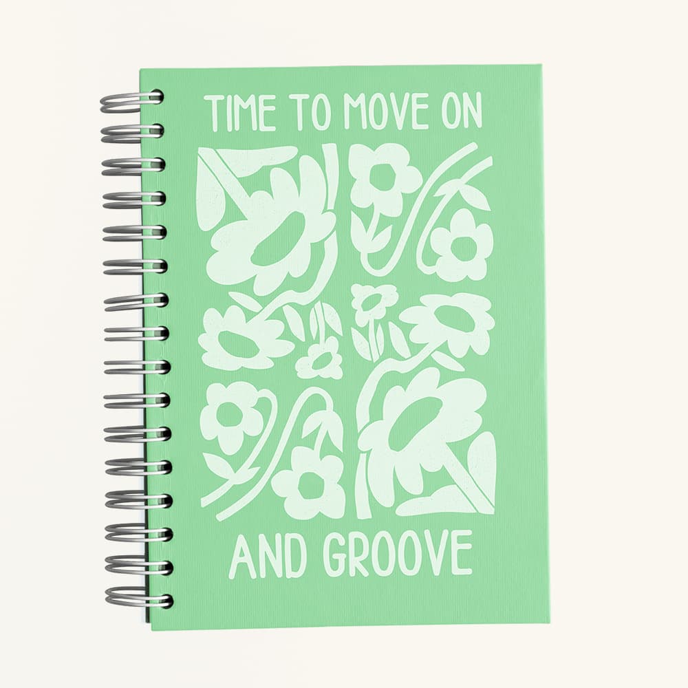 Time To Groove green Notebook