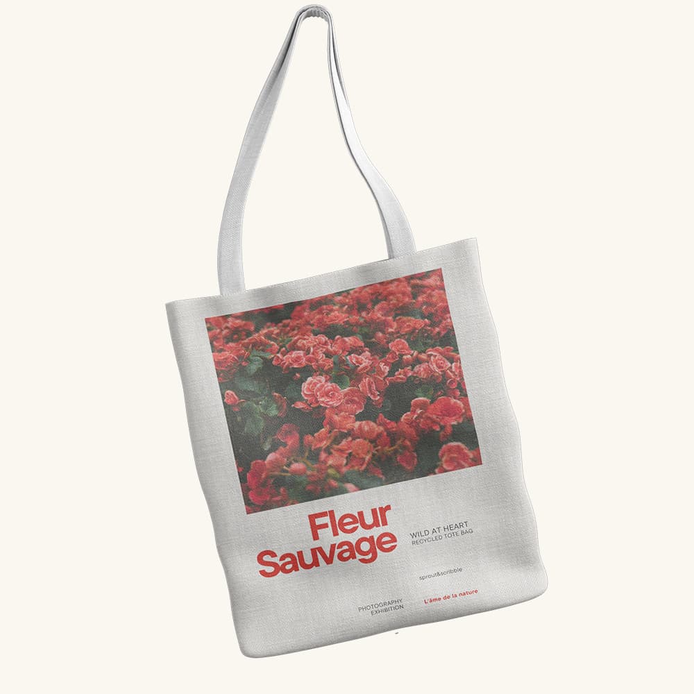 Fleur Sauvage Tote Bag red tote bag