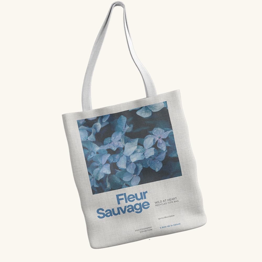 Fleur Sauvage Tote Bag blue toe bag